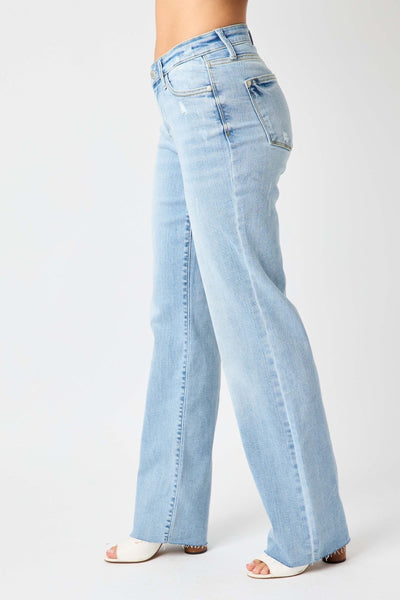 Judy Blue High Rise V Front Waistband Straight Jeans 82483 - Exclusive-Jeans-Sunshine and Wine Boutique