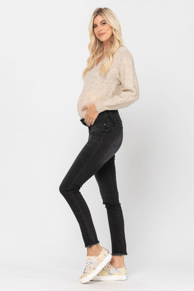 Judy Blue Bloom Maternity Skinny Denim 9804-Jeans-Sunshine and Wine Boutique