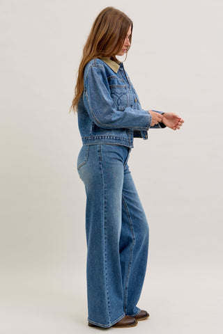Judy Blue Rigid Barn Corduroy Denim Jacket 7886