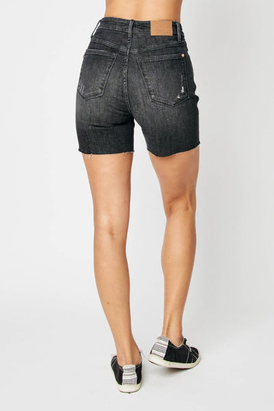 Judy Blue High Waisted Rigid Front Shorts, Black 150252 - Exclusive-Shorts-Sunshine and Wine Boutique