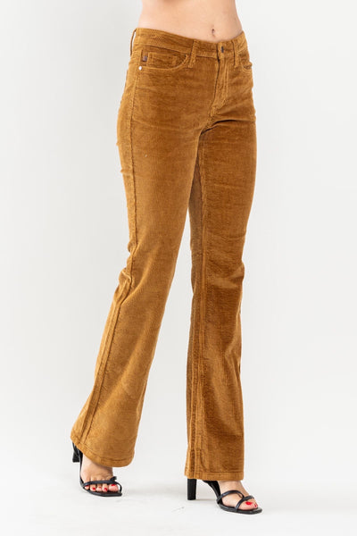 Judy Blue Bootcut Corduroy Pants in Camel 88521- Exclusive-Jeans-Sunshine and Wine Boutique