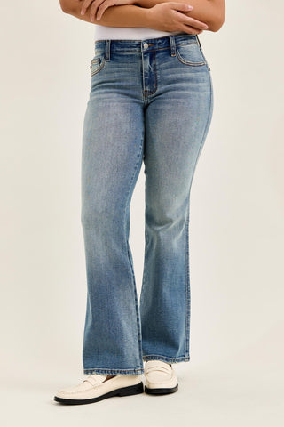 Judy Blue Low Rise Daisy Genie Blue Bootcut Denim Jeans 82747