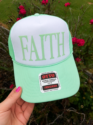 Southern Bliss Faith Seafoam Otto Trucker Hat