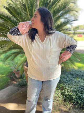 Textured Floral Blouse in Three Colors