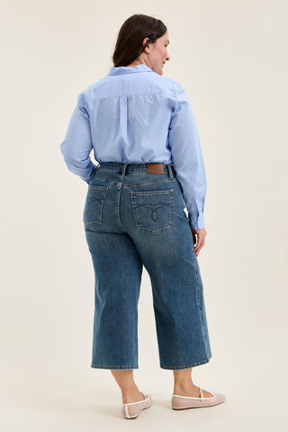 Judy Blue High Waist Dottie Quarry Fade Wide Leg Denim Jeans 881186
