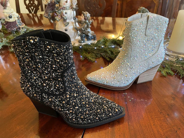 Very G "Kady Pearl" Black Bootie-Shoes-Sunshine and Wine Boutique