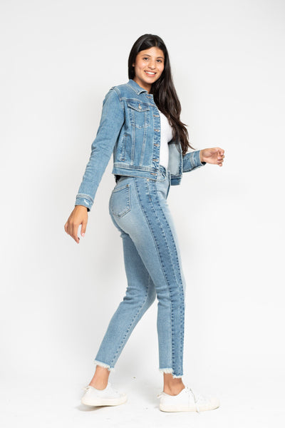 Judy Blue Classic Vintage Wash Denim Jacket 7877-Jeans-Sunshine and Wine Boutique