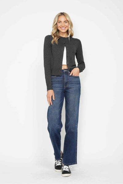 Judy Blue High Waist "Tummy Control" Classic Straight Denim Jeans 88869-Jeans-Sunshine and Wine Boutique