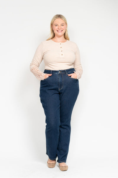 Judy Blue High Waist "Tummy Control" Classic Straight Denim 88575-Jeans-Sunshine and Wine Boutique