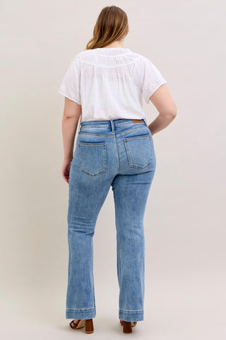 Judy Blue Mid Rise Flare Denim Jeans 82676