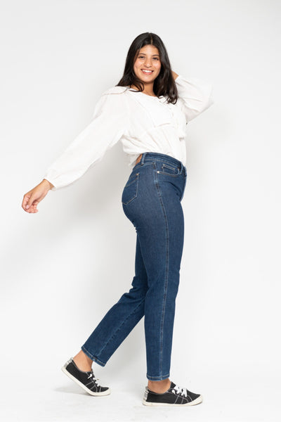 Judy Blue High Waist "Tummy Control" Classic Straight Denim 88575-Jeans-Sunshine and Wine Boutique