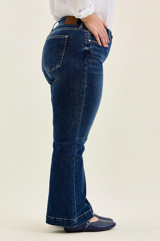 Judy Blue High Waist Trouser Flare Denim Jeans 82637 - Petite