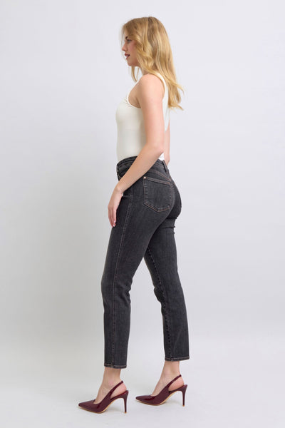 Judy Blue Mid Rise Tummy Control Slim Denim Jeans 88902-Jeans-Sunshine and Wine Boutique