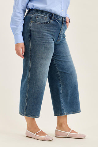 Judy Blue High Waist Dottie Quarry Fade Wide Leg Denim Jeans 881186