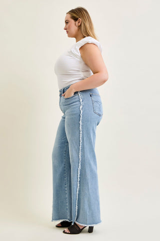 Judy Blue High Waist Twisted Retro Wide Leg Denim Jeans 881087