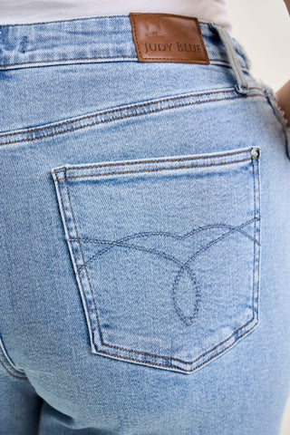 Judy Blue High Waist Twisted Retro Wide Leg Denim Jeans 881087