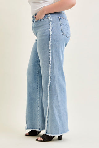 Judy Blue High Waist Twisted Retro Wide Leg Denim Jeans 881087
