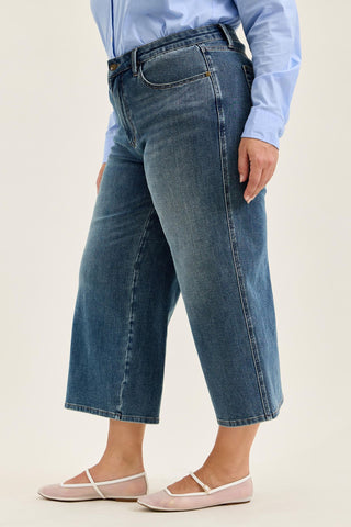 Judy Blue High Waist Dottie Quarry Fade Wide Leg Denim Jeans 881186