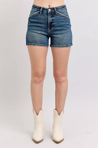 Judy Blue High Waist Shield Back Pocket Denim Short 150301