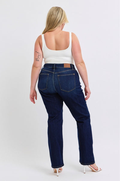 Judy Blue High Waist Straight Denim Jeans 82627-Jeans-Sunshine and Wine Boutique