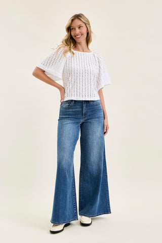 Judy Blue High Waist Palazzo Denim Jeans 82749
