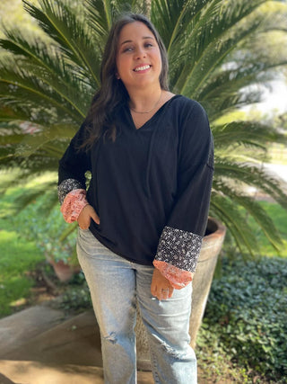 Textured Floral Blouse in Three Colors