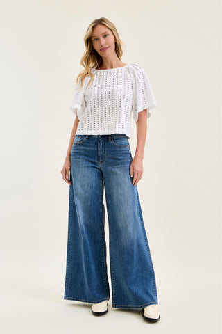 Judy Blue High Waist Palazzo Denim Jeans 82749