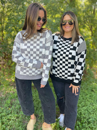 One Eleven North All Checkered Out Sweater in Four Colors