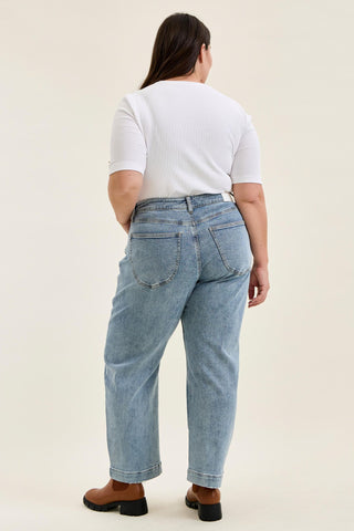 Judy Blue High Waist Rigid Magic Lace Up Marlow Arc Denim Jeans 881175