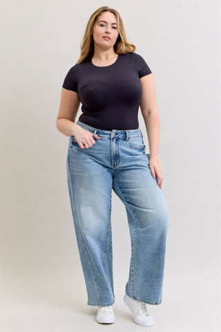 Judy Blue High Waist Wilhemina Rigid Magic Twisted Side Seam Denim Jeans 881013