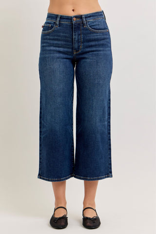 Judy Blue High Waist Ankle Wide Leg Denim Jeans 82693