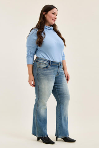 Judy Blue Low Rise Daisy Genie Blue Bootcut Denim Jeans 82747