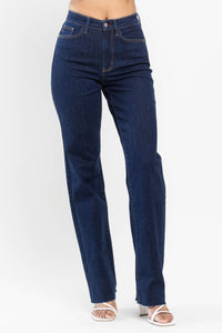 Judy Blue High Waist Vintage & Back Darts Detail Straight Denim 82512-Jeans-Sunshine and Wine Boutique