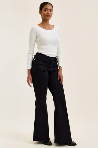 Judy Blue Low Rise Black Jaqueline Flare Denim Jeans 881181