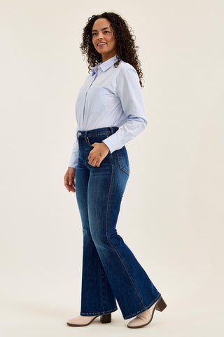 Judy Blue High Waist Tummy Control Charlotte Flare Denim Jeans 881188