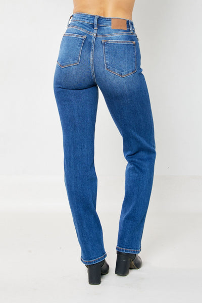 Judy Blue High Waist Hidden Button Fly Dad Denim 82556-Jeans-Sunshine and Wine Boutique