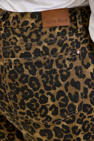 Judy Blue High Waist Leopard Bootcut Denim Jeans 881183