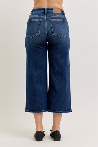 Judy Blue High Waist Ankle Wide Leg Denim Jeans 82693