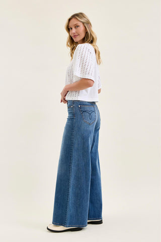 Judy Blue High Waist Palazzo Denim Jeans 82749