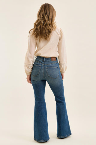 Judy Blue High Waist Tummy Control Jaqueline Flare Denim Jeans 881125