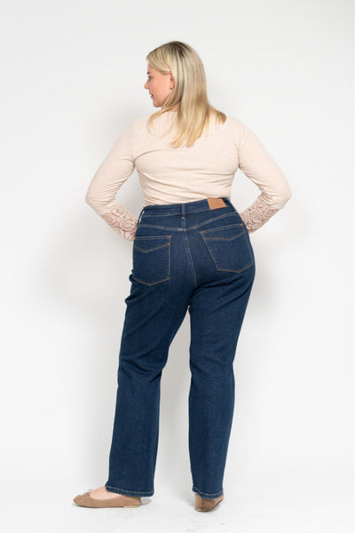 Judy Blue High Waist "Tummy Control" Classic Straight Denim 88575-Jeans-Sunshine and Wine Boutique