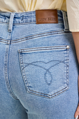 Judy Blue High Waist Twisted Retro Wide Leg Denim Jeans 881087