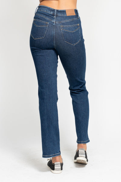 Judy Blue High Waist "Tummy Control" Classic Straight Denim 88575-Jeans-Sunshine and Wine Boutique