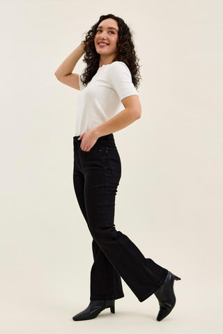 Judy Blue High Waist Tummy Control Black Bootcut Denim Jeans 881184 - Petite