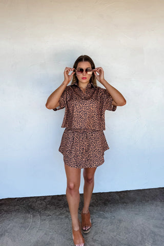 Hot To Spot Cheetah Skort Set