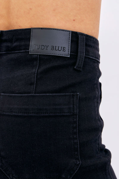 Judy Blue High Waist Black Pocket Straight Denim 88827-Jeans-Sunshine and Wine Boutique