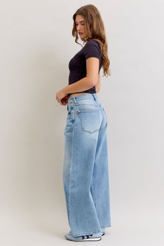 Judy Blue High Waist Wilhemina Rigid Magic Twisted Side Seam Denim Jeans 881013