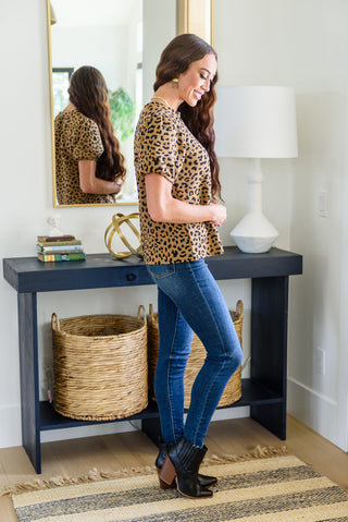 Hailey & Co Spotted Animal Print Blouse