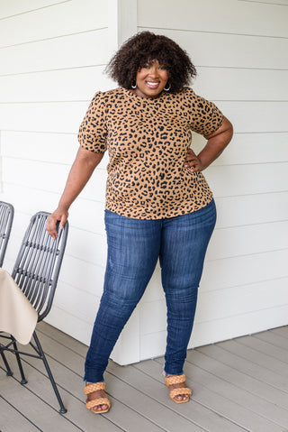 Hailey & Co Spotted Animal Print Blouse
