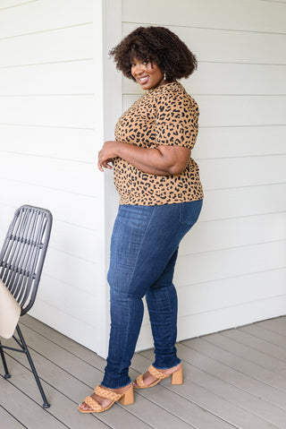 Hailey & Co Spotted Animal Print Blouse
